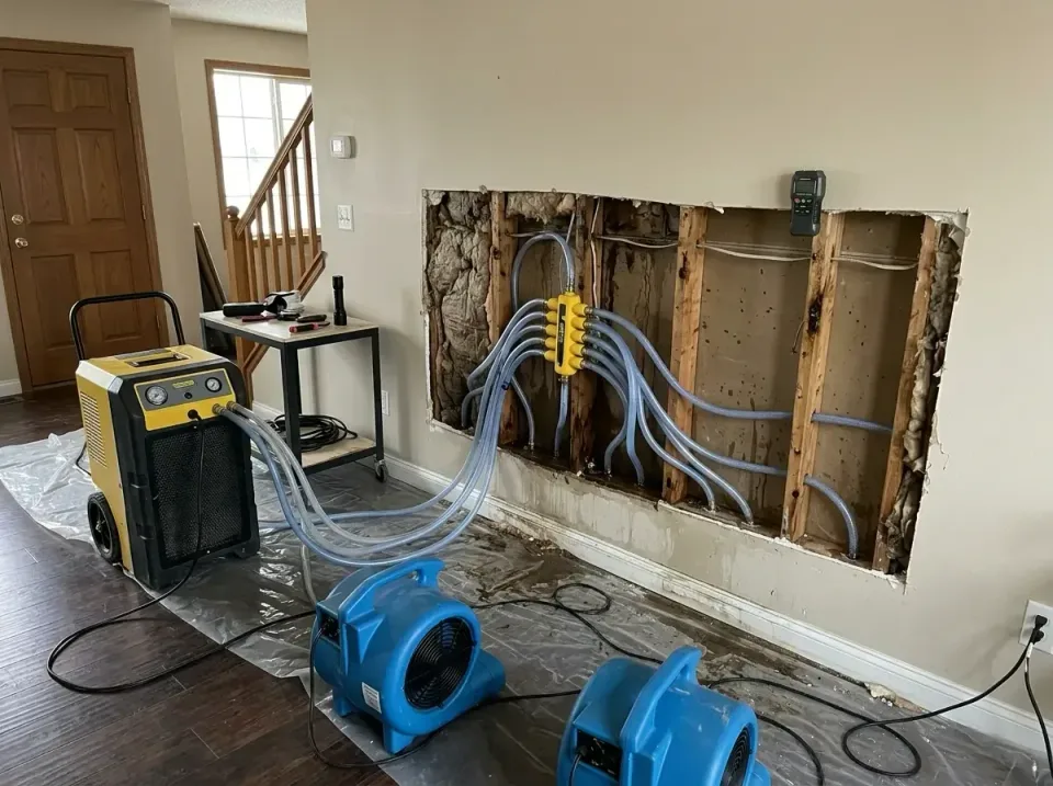 Industrial Dehumidifier — Residential Interior — Industrial Dehumidifier, Air Mover Fans, Wall Cavity Drying Manifold, Resid…