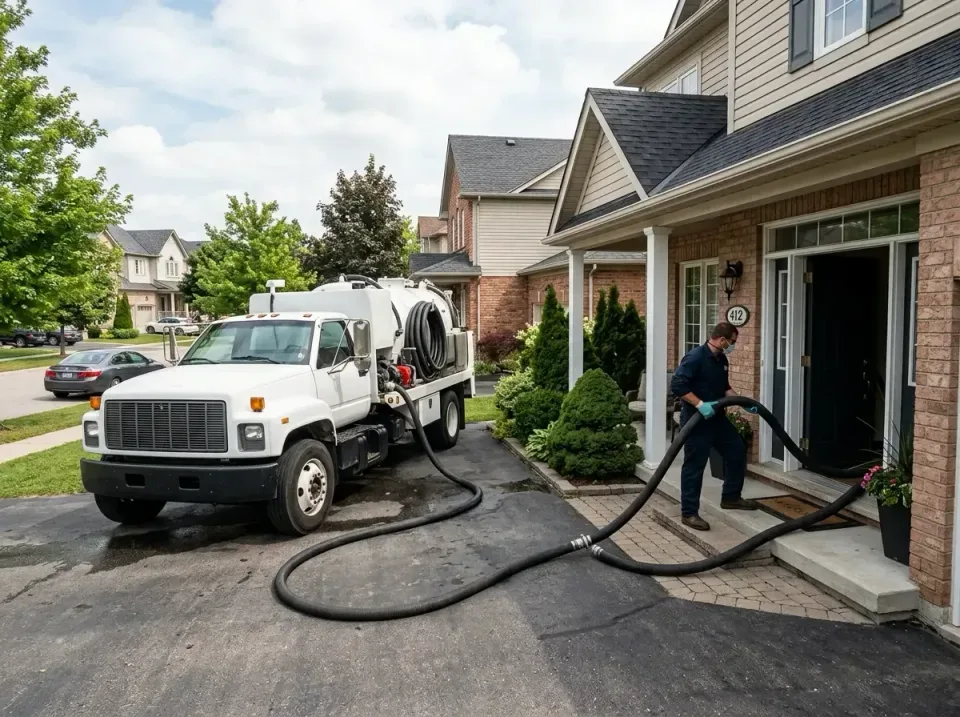 Truck-mounted Extraction Unit — Water Damage Restoration — Truck-mounted Extraction Unit, Vacuum Truck, Technician, Water Da…